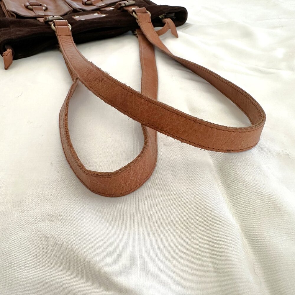 Anabaglish Eleanor Soft Chocolate Brown Suede Tote Handbag - Picture 14 of 15